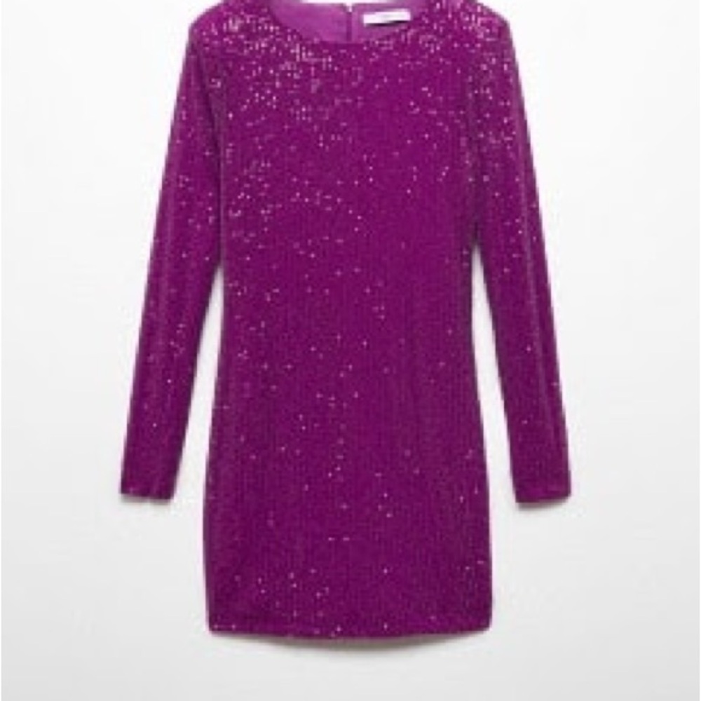 Long sleeved sequin dress